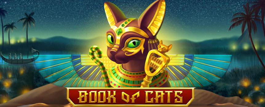 Spin the reels of the exciting Book of Cats online slot today at Joe Fortune and see if you can claim the phenomenal jackpot worth 7,500x your payline bet.