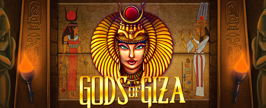 Play the God of Giza Enhanced pokie at Joe Fortune




