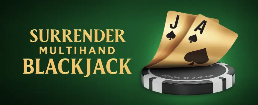 Sit down at the Surrender Multihand Blackjack table to enjoy up to three hands of blackjack with optional side bets.