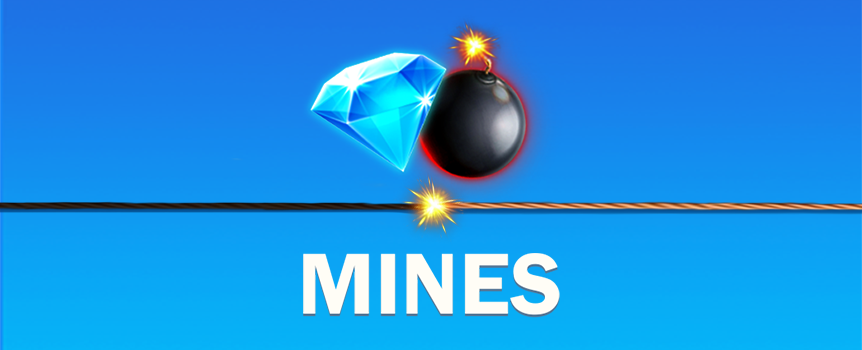 Mines combines classic Minesweeper gameplay with casino thrills for an edge-of-your-seat experience. Pick your tiles carefully, avoid the hidden bombs, and watch Multipliers grow toward the 10,000x top prize.