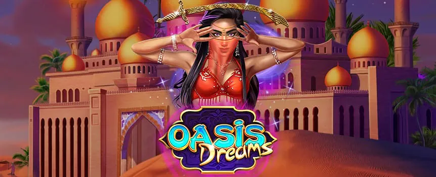 The Egyptian desert is calling you in Oasis Dreams, where you’ll find Free Spins, a treasure bonus, and a 1,000x your bet Grand Jackpot!