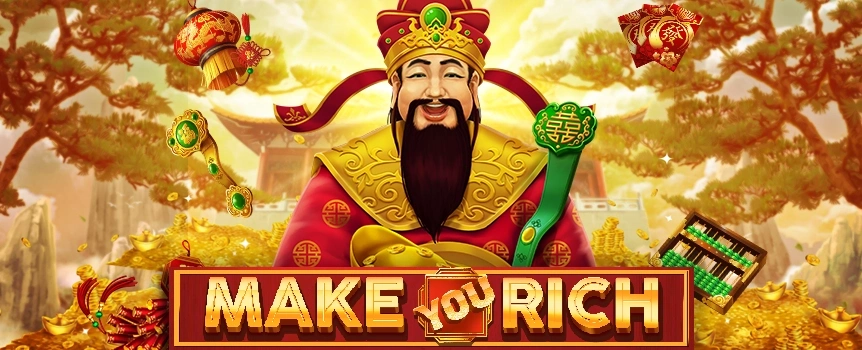 Make You Rich is a beautiful video slot themed around the Chinese god of wealth. It’s crammed with prizes, so why not see if you can win by playing today?