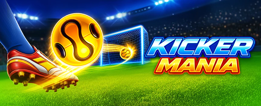 Immerse yourself in the soccer-themed Kicker Mania game and showcase your spectacular goalscoring skills to win BIG!