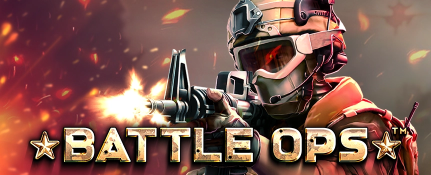 Embark on a thrilling journey with the Battle Ops slot at Joe Fortune. Win up to 1,600x your bet and play a thrilling, action-packed free spins bonus!