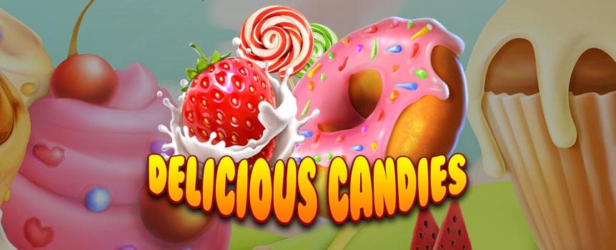 Add some lollies to your pokie with the Delicious Candies machine. 