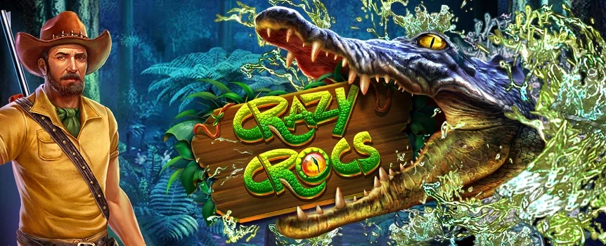 Join the adventure with the Crazy Crocs online slot at Joe Fortune! Spin the reels for wild surprises & payouts of up to 6,040x your bet - play today!