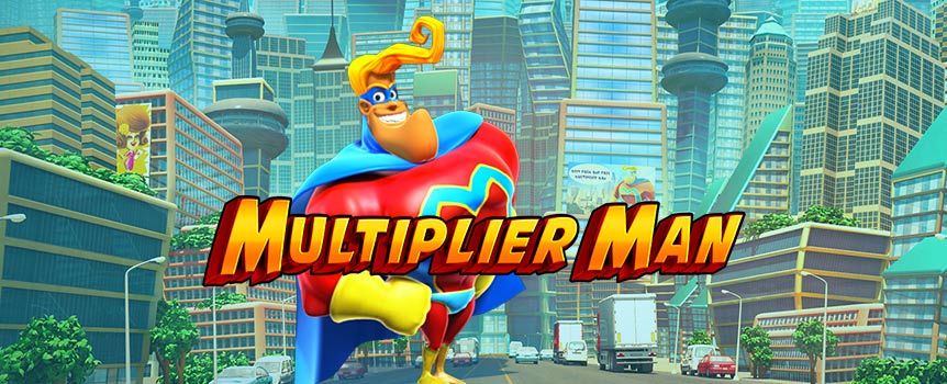 Fighting for bigger payouts, Multiplier Man is the superhero every slot player dreams of. Whether you’re in free spins mode, playing a bonus round, or simply spinning the reels trying to land matching icons, Multiplier Man shows up with a purpose: to boost your chances of landing payouts.