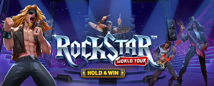 Get ready to turn it up with Rock Star World Tour. Packed with wild Multipliers, Sticky symbols, Respins, and big-time rewards that know how to put on a show.