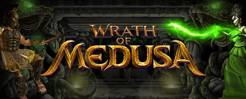 Play the action-packed Wrath of Medusa online slot today at Joe Fortune and see if you can land the game’s giant top prize, which can be worth thousands.
