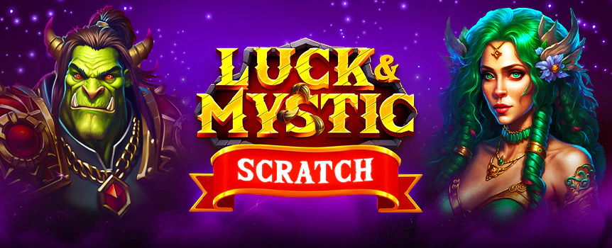 Test your fortune in Luck & Mystic Scratch, a unique scratch card game where matching 3 numbers reveals mysterious prizes. Win up to 1000x your bet today!
