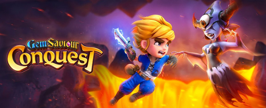 If you are brave enough to take on the Witch Ira and navigate through the constantly erupting Lava Field to join Eric on his wild adventure to save the Gem Village, then you could be in for some huge Payouts - up to 100,000x your stake in fact! 